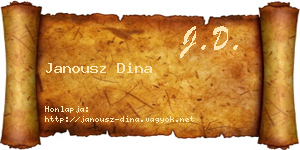 Janousz Dina névjegykártya
